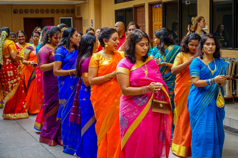 Women practicing Hinduism.