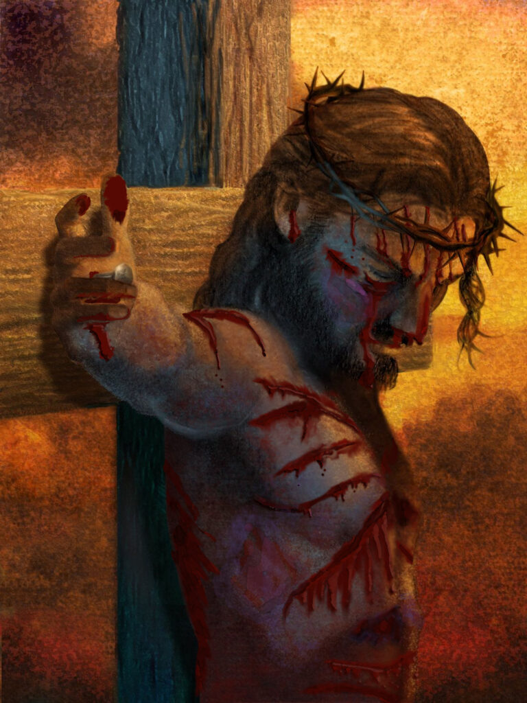 God's solution was to come to our temporary physical universe as a man to forgive our sins, paying the price with His life so we could have forgiveness and be reconciled to Him.