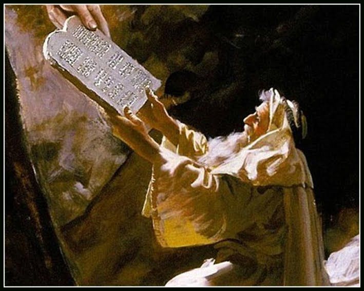 God hands Moses tablets which he wrote Himself concerning the beginning of our origins.  This is God's perspective.