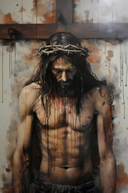 Abstract image of Jesus