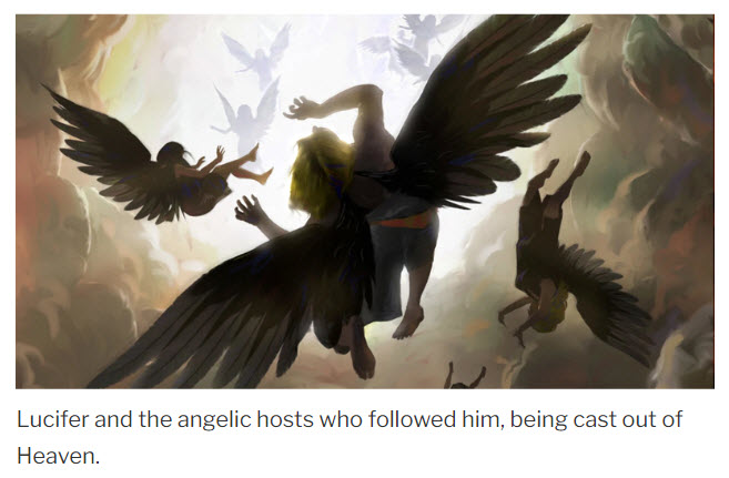 Satan and a third of the Angelic hosts were cast out of Heaven for their rebellion.  Doomed to eternal damnation, they make it a mission to dissuade people from following God.
