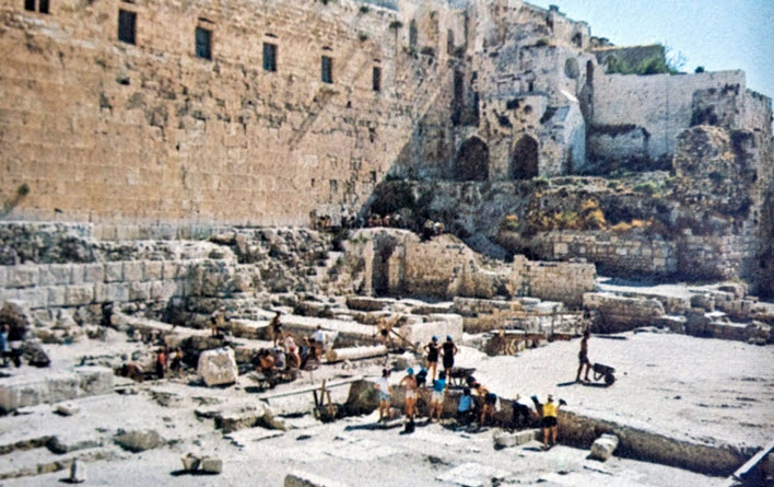 Archaeological Dig in Jerusalem. Such digs reinforce Israel's claims to the land as they corroborate entries in Jewish Scriptures that have been dated as far back as 1500 BC.