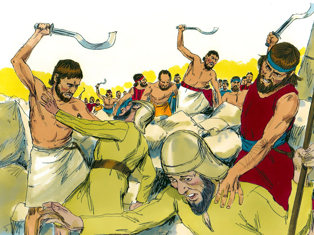 The Israelites fighting the "-ites" in the land God gave them to possess.