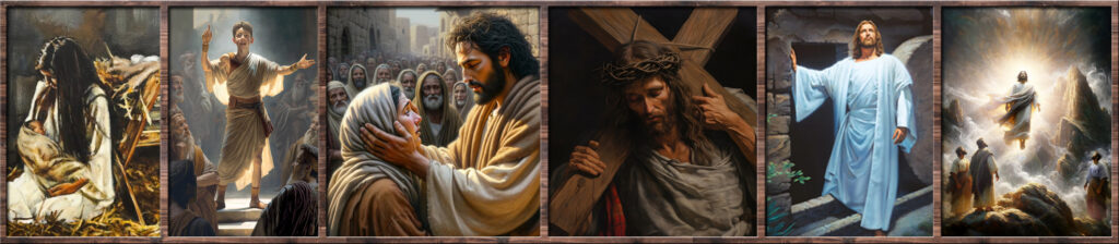 The life of Jesus on earth - a pictorial diagram. But why did God become a man?